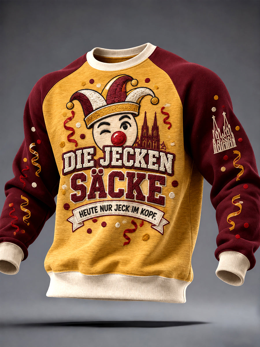 Men's Cologne Kölsch Party Graphic Crew Neck Sweatshirt