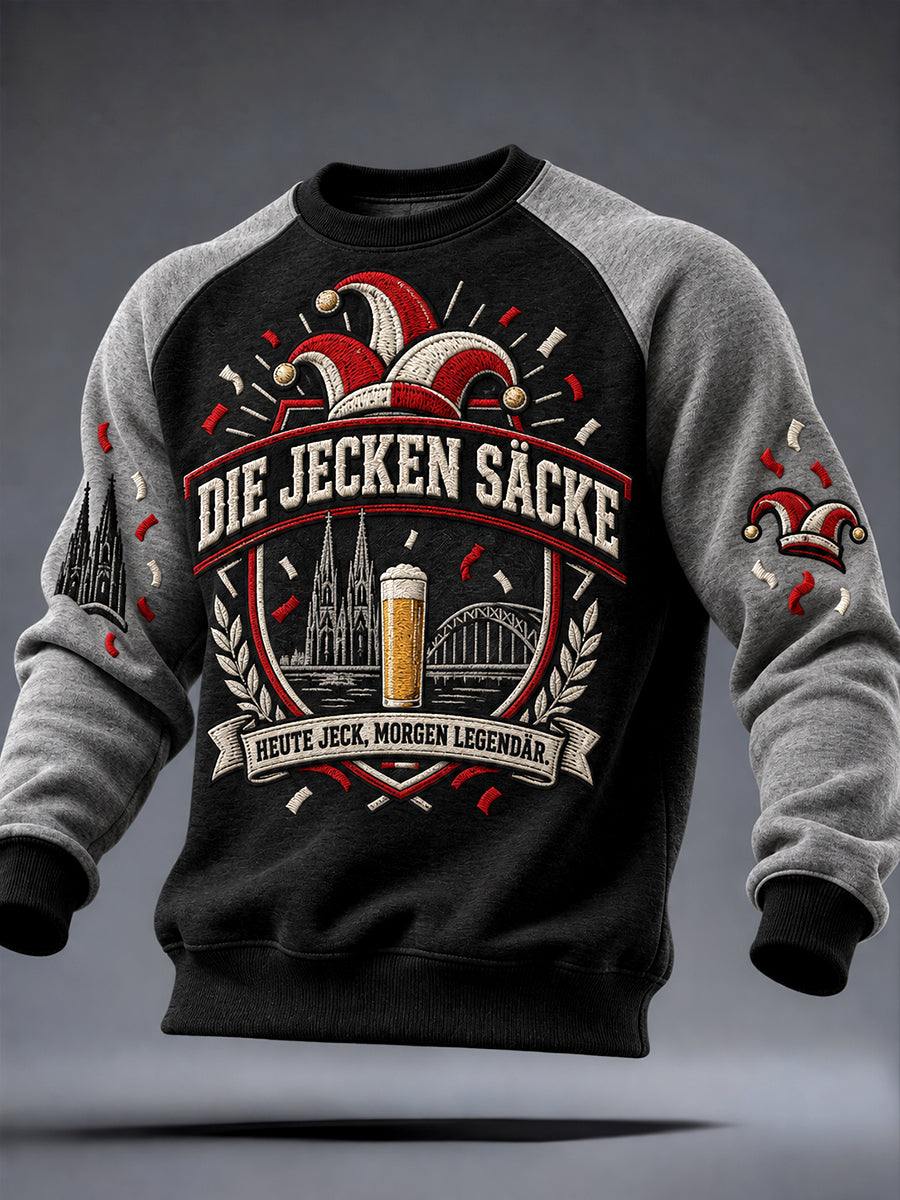 Men's Cologne Kölsch Party Graphic Crew Neck Sweatshirt
