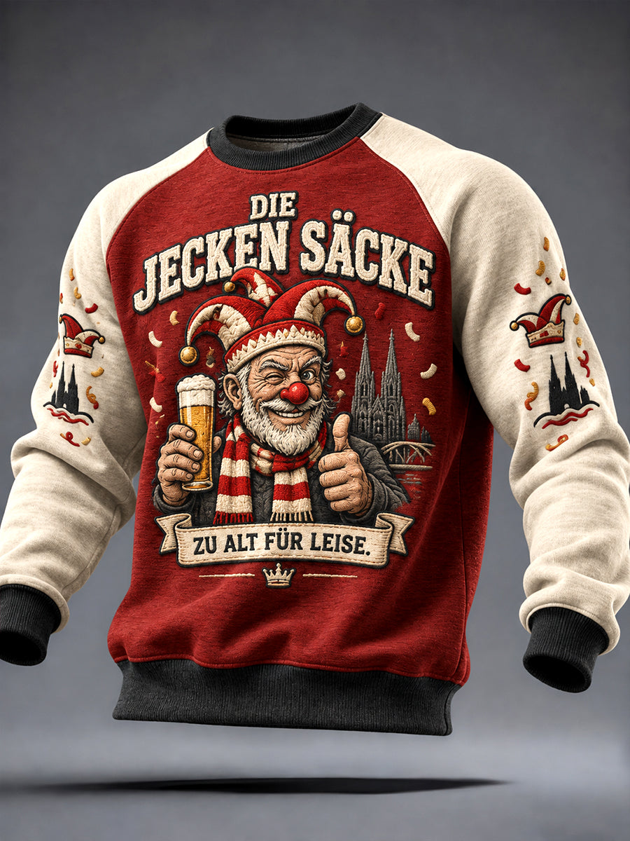 Men's Cologne Kölsch Party Graphic Crew Neck Sweatshirt