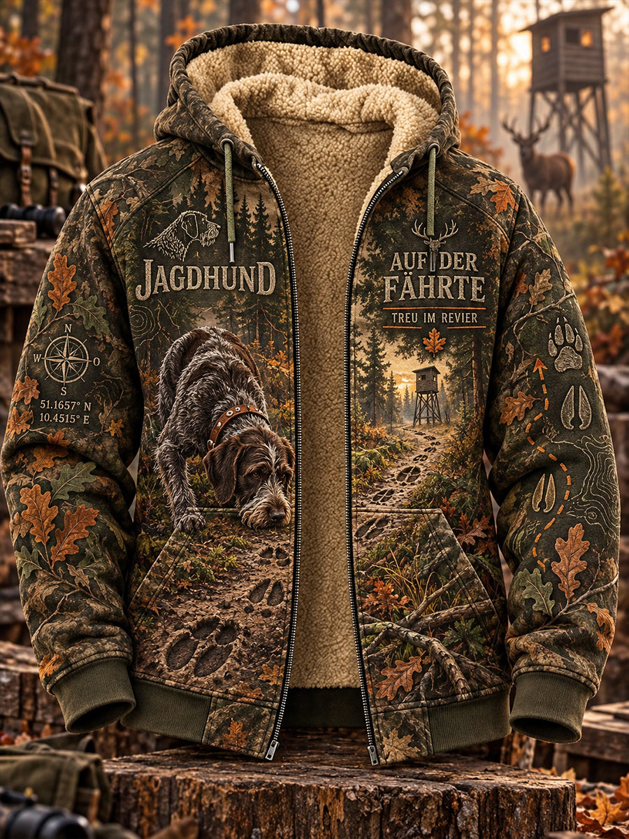 Men's German Hunting Season Fleece-Lined Hooded Jacket