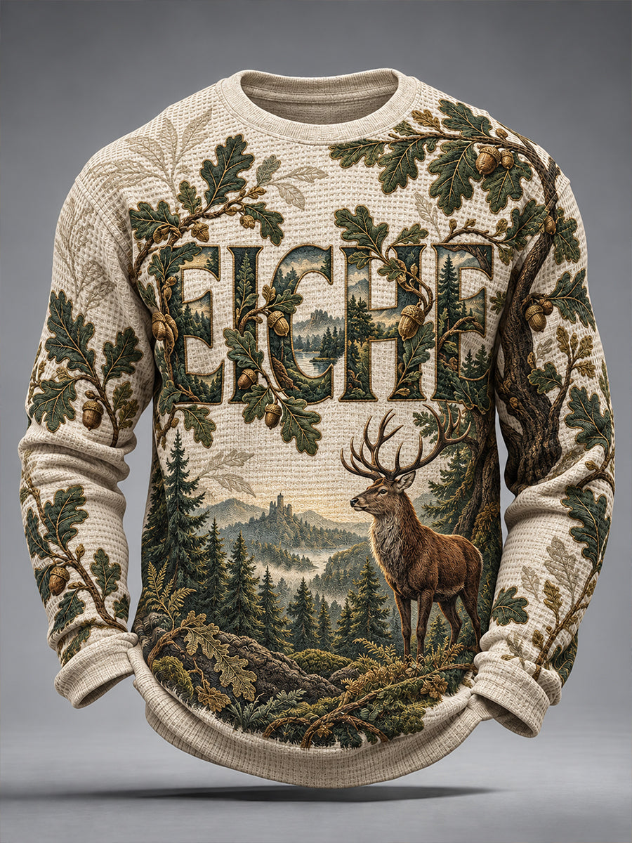 Men's German Hunting Season Style Waffle Long Sleeve T-Shirt