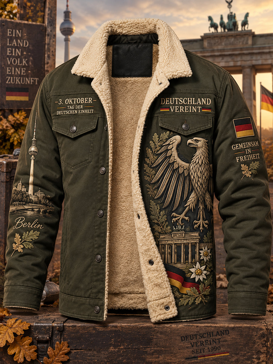 Men's Unity Day Commemorative Print Fleece-Lined Jacket
