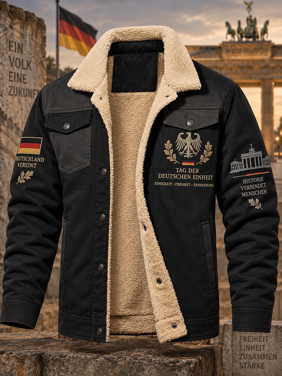 Men's Unity Day Commemorative Print Fleece-Lined Jacket
