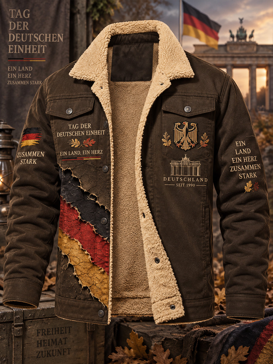Men's Unity Day Commemorative Print Fleece-Lined Jacket