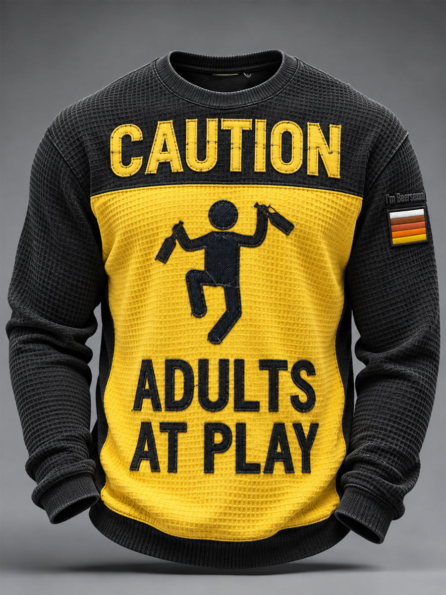 Men's Beer Culture Waffle Long Sleeve T-Shirt