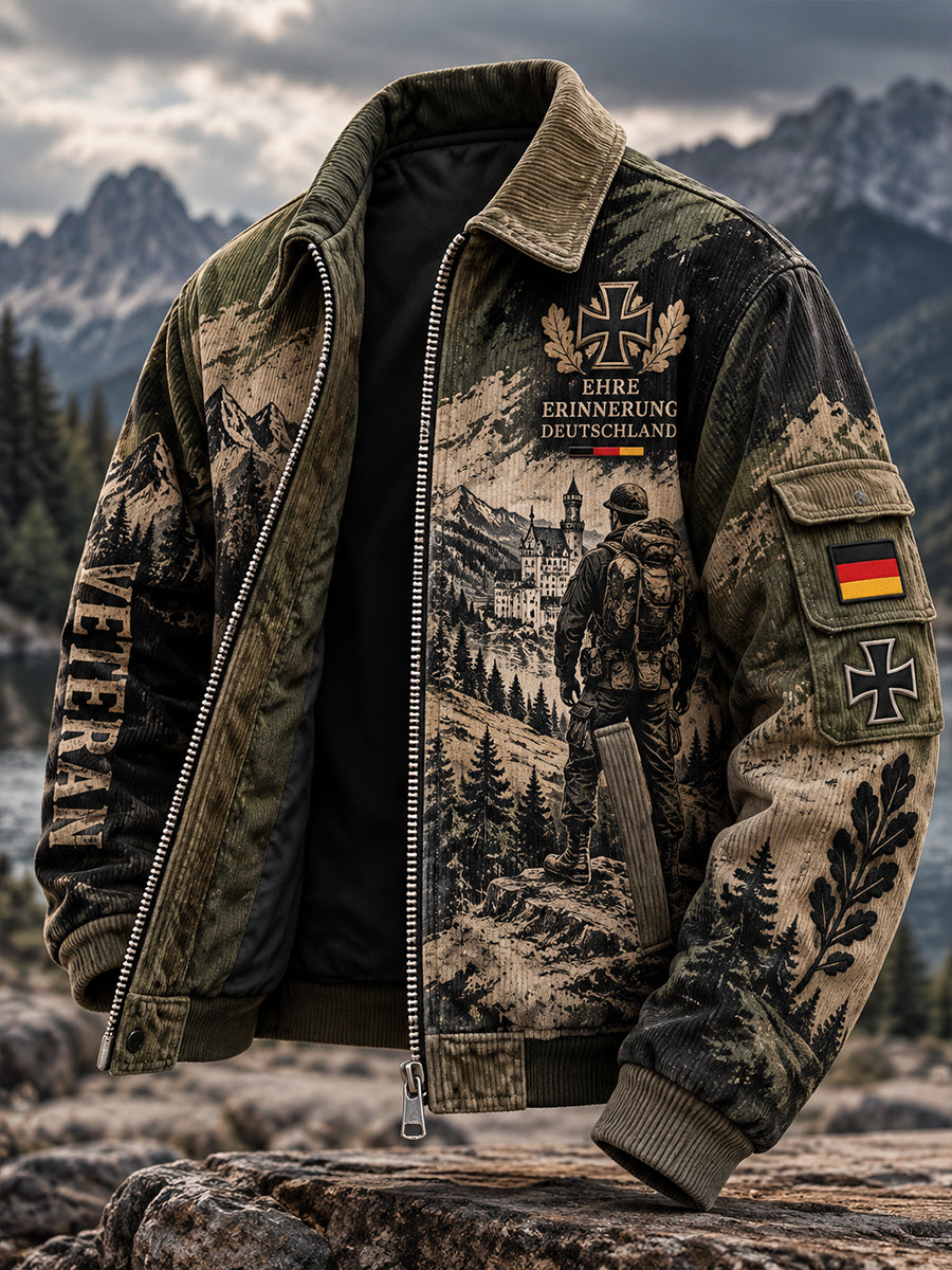 Men’s Veteran Commemorative Graphic Print Jacket