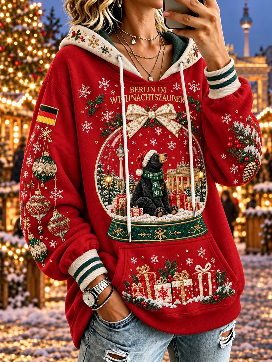 Women's Christmas Print Hoodie