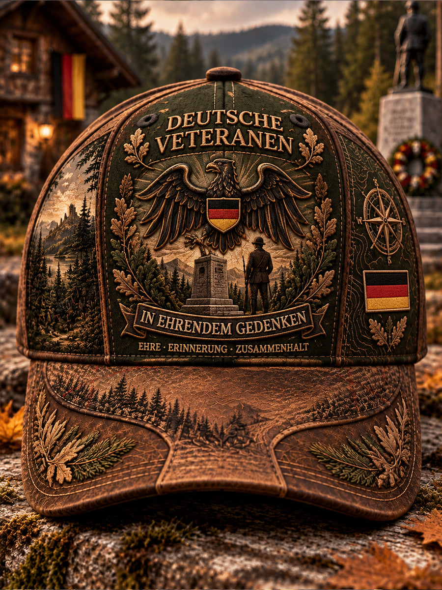 Men's Veteran Memorial-Themed Printed Cap