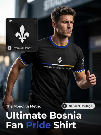 Herren-Fußballfan-T-Shirt mit Bosnien-ZMAJEVI-Print