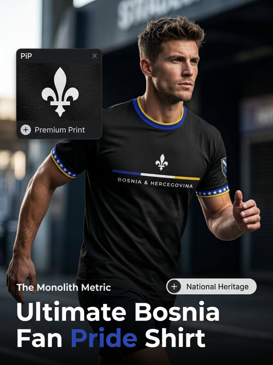 Herren-Fußballfan-T-Shirt mit Bosnien-ZMAJEVI-Print