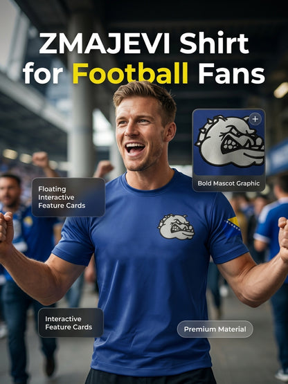 Herren-Fußballfan-T-Shirt aus Bosnien mit ZMAJEVI-Print
