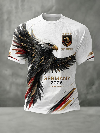 Herren-Fußball-T-Shirt mit Deutschland-Druck