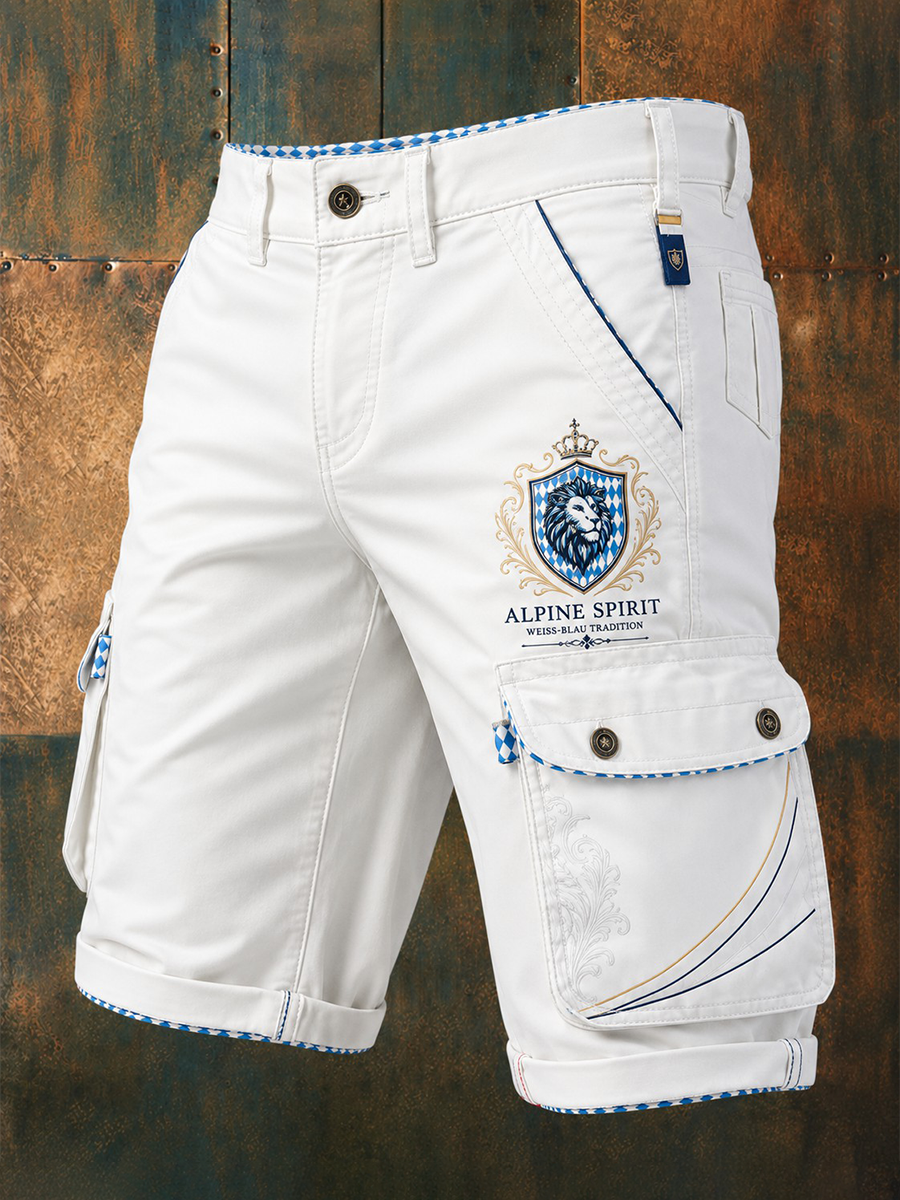 Herren-Shorts mit deutschem bayerischem Löwen-Druck
