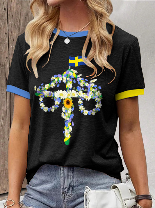 Kvinnors midsommar majpole T-shirt