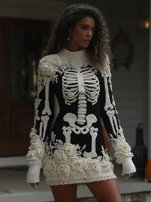 Women's Halloween simulation long bodycon sweater