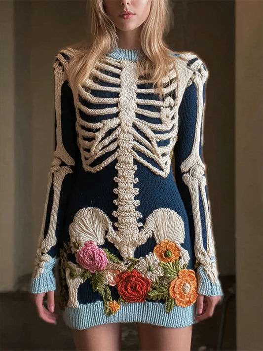 Women's Halloween simulation long bodycon sweater