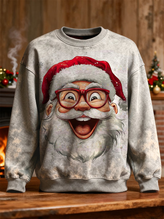 Santa Claus Print Casual Sweatshirt