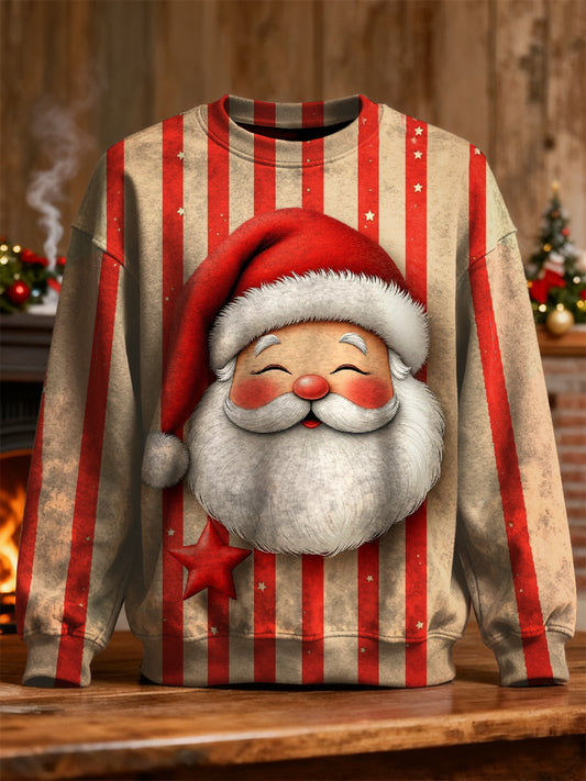 Santa Claus Print Casual Sweatshirt