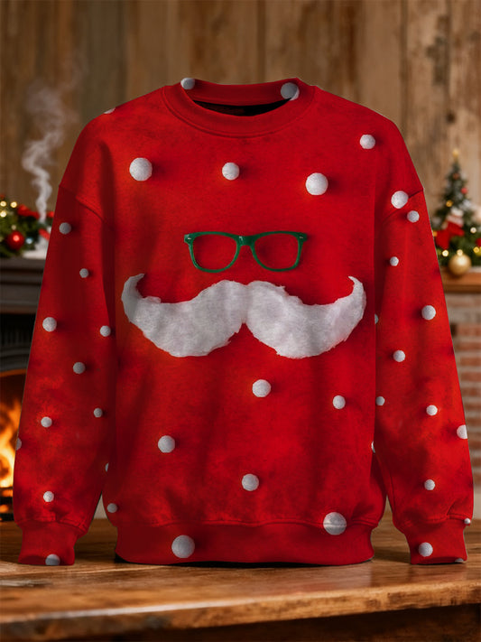 Santa Claus Print Casual Sweatshirt
