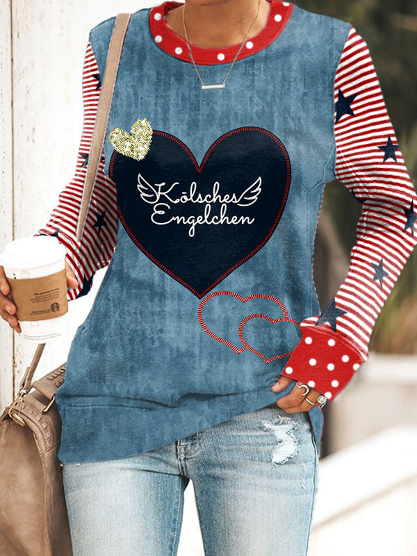 Karneval-Kunst bedrucktes Sweatshirt für Damen