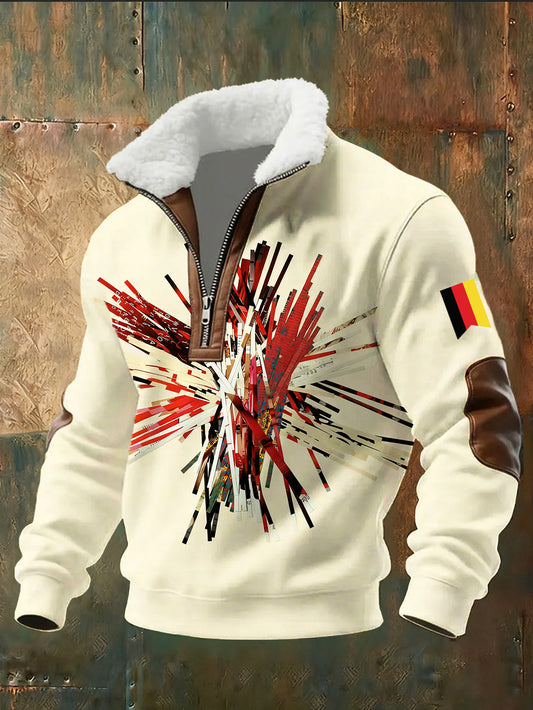 Herren-Sweatshirt mit deutschem Vintage-Kunstdruck