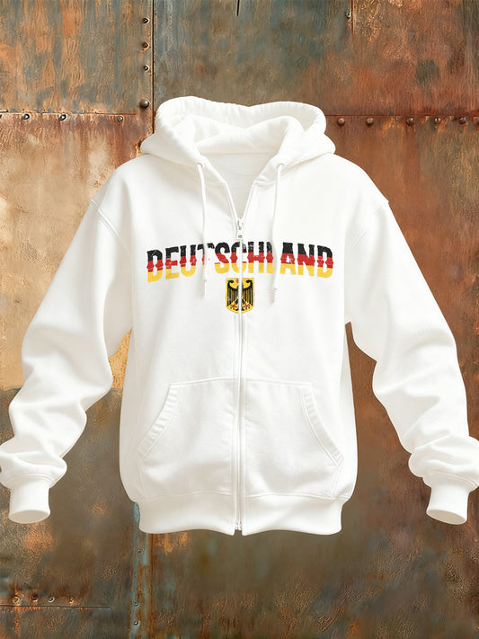 Herren-Kapuzen pullover mit deutschem Druck
