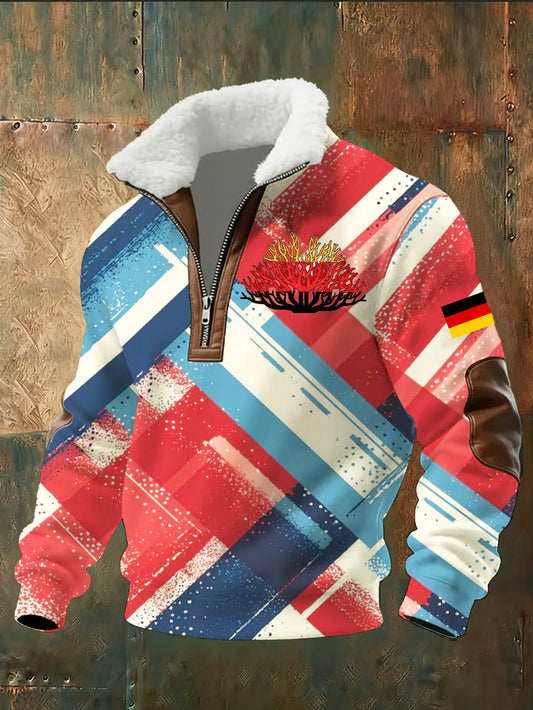 Herren-Sweatshirt mit deutschem Vintage-Kunstdruck