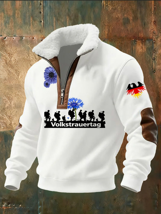 Herren-Sweatshirt mit deutschem Druck lässig