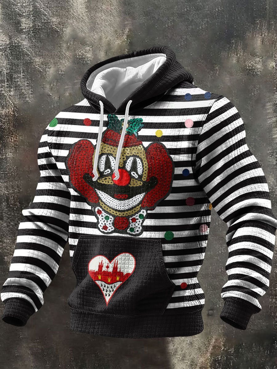 Gedruckter Kapuzen pullover für Herren karneval Art