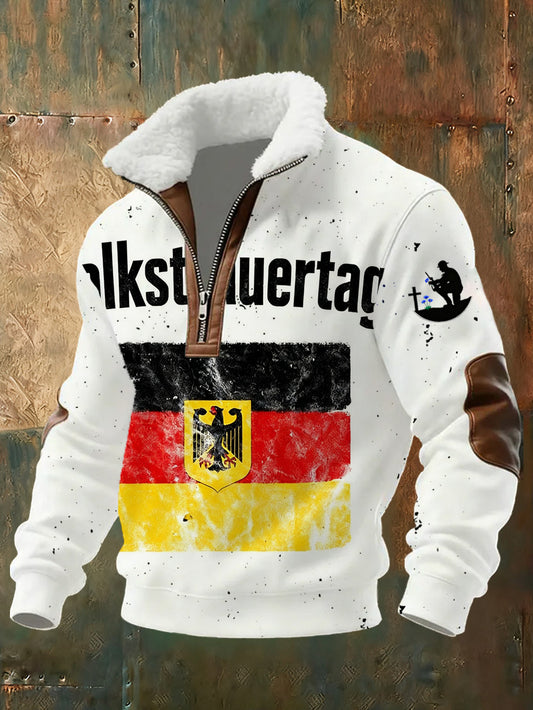 Herren-Sweatshirt mit deutschem Vintage-Kunstdruck