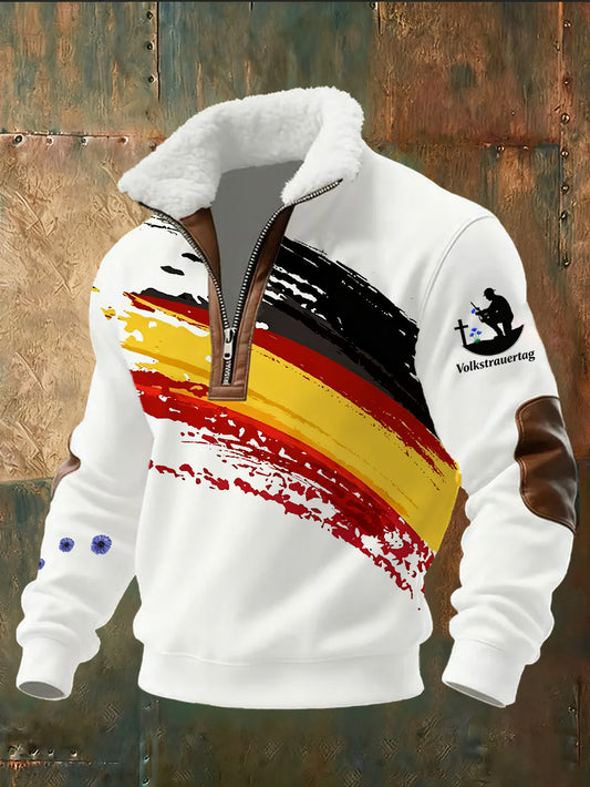 Herren-Sweatshirt mit deutschem Druck lässig