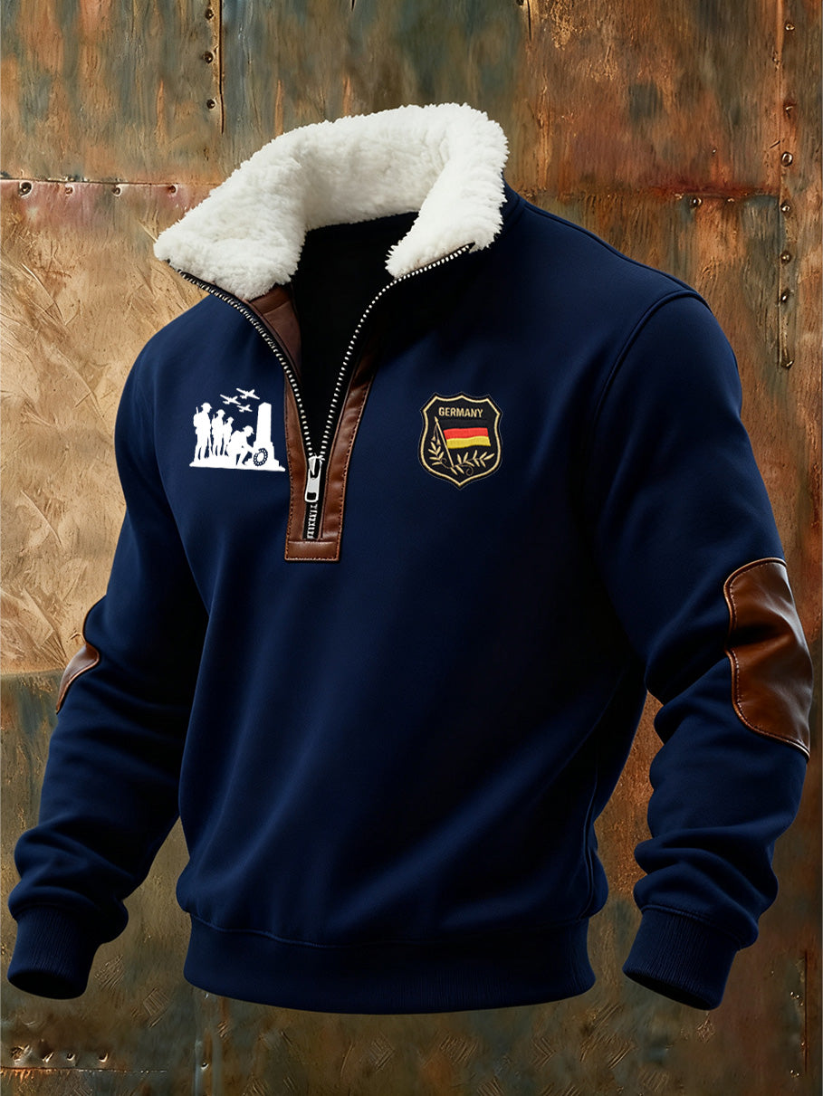 Herren-Sweatshirt mit deutschem Vintage-Kunstdruck