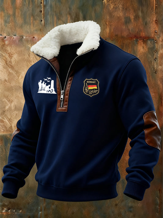 Herren-Sweatshirt mit deutschem Vintage-Kunstdruck