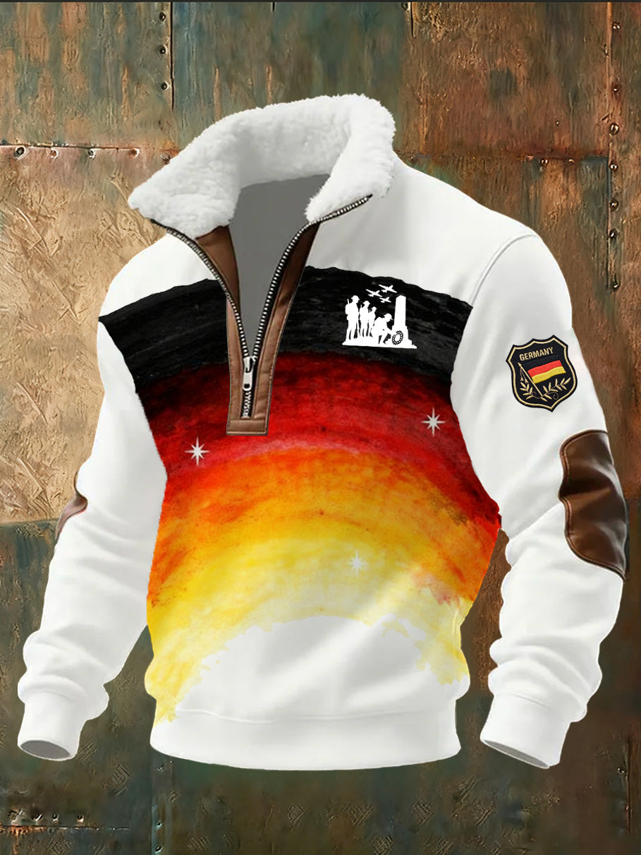 Herren-Sweatshirt mit deutschem Vintage-Kunstdruck