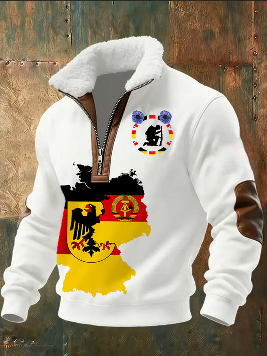 Herren-Sweatshirt mit deutschem Vintage-Kunstdruck
