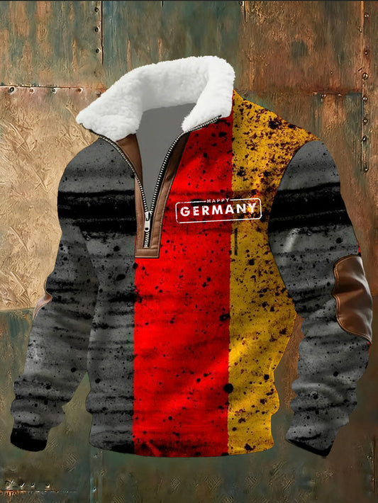 Herren-Sweatshirt mit deutschem Vintage-Kunstdruck