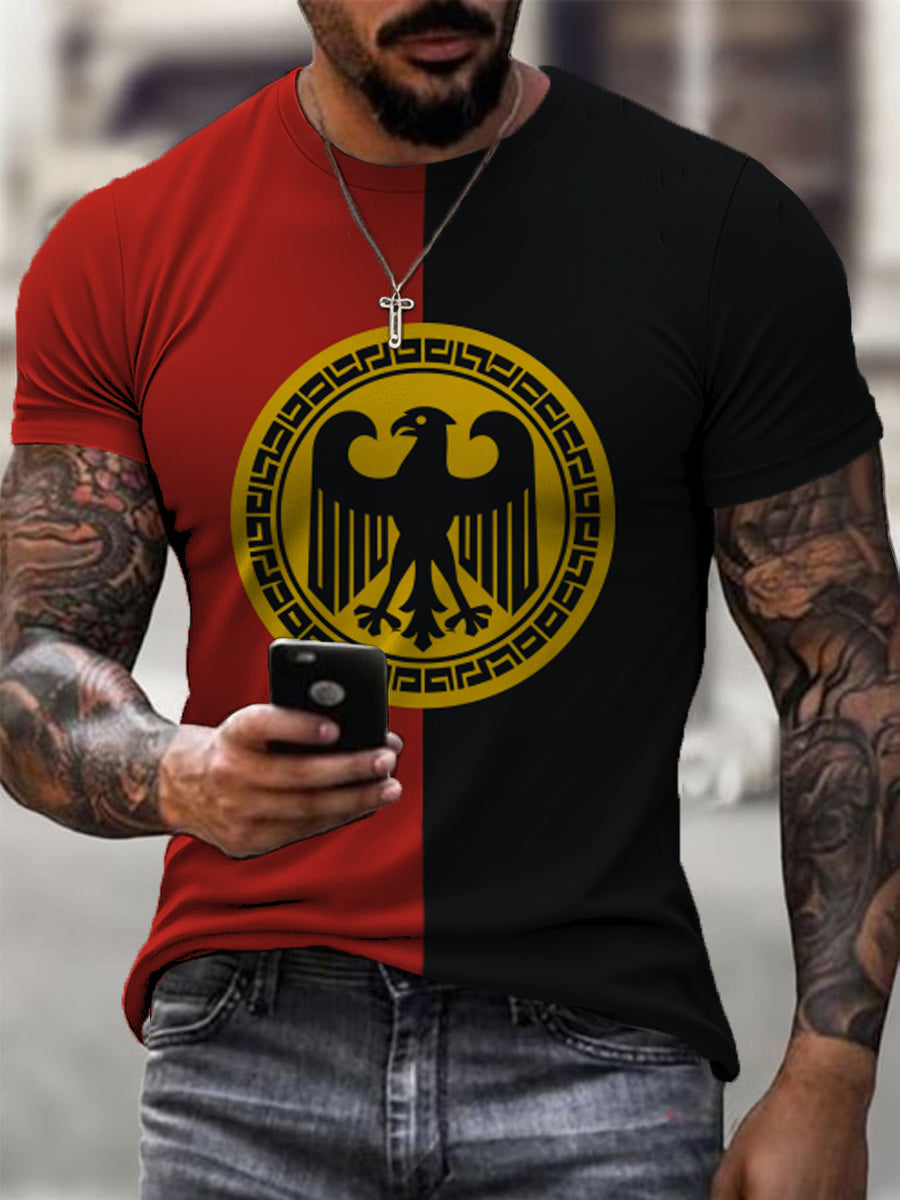 Männer kühn Deutschland Adler Print T - Shirt