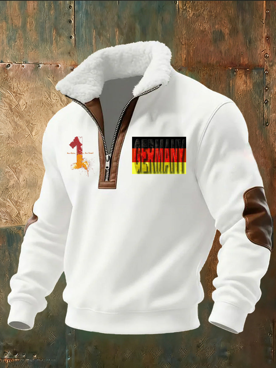 Herren-Sweatshirt mit deutschem Vintage-Kunstdruck