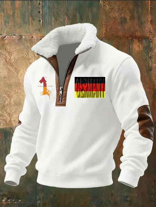 Herren-Sweatshirt mit deutschem Vintage-Kunstdruck