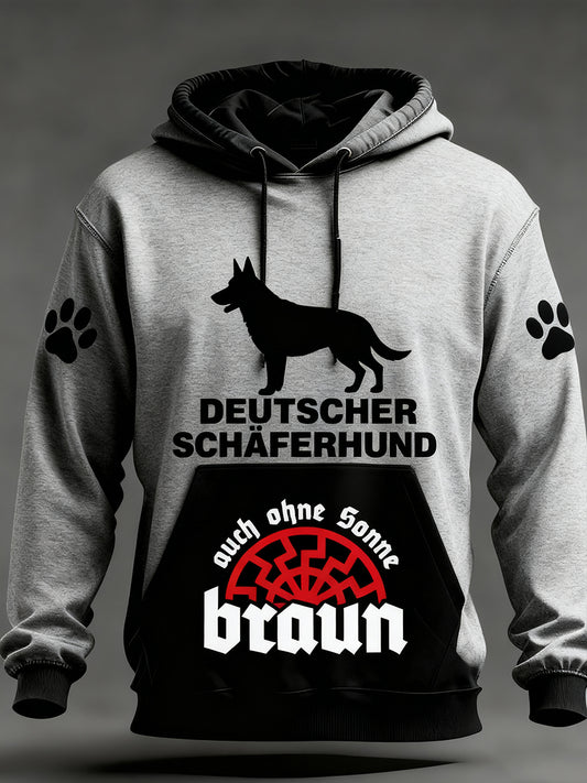 Herren Vintage Deutsche Flagge Kunstdruck Hoodie