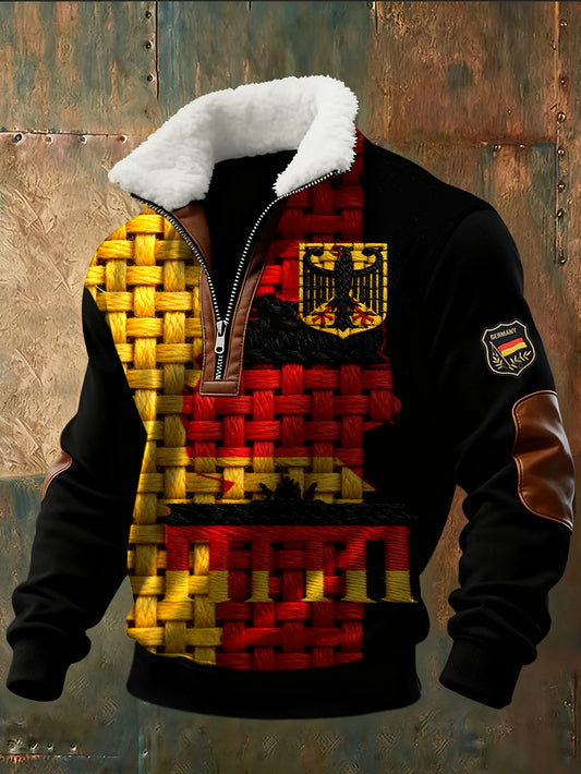 Herren-Sweatshirt mit deutschem Vintage-Kunstdruck