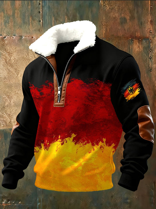 Herren-Sweatshirt mit deutschem Vintage-Kunstdruck