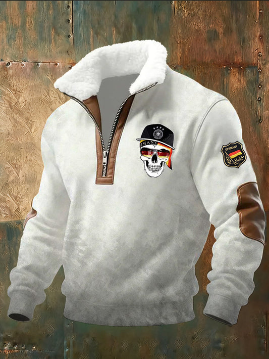 Herren-Sweatshirt mit deutschem Vintage-Kunstdruck