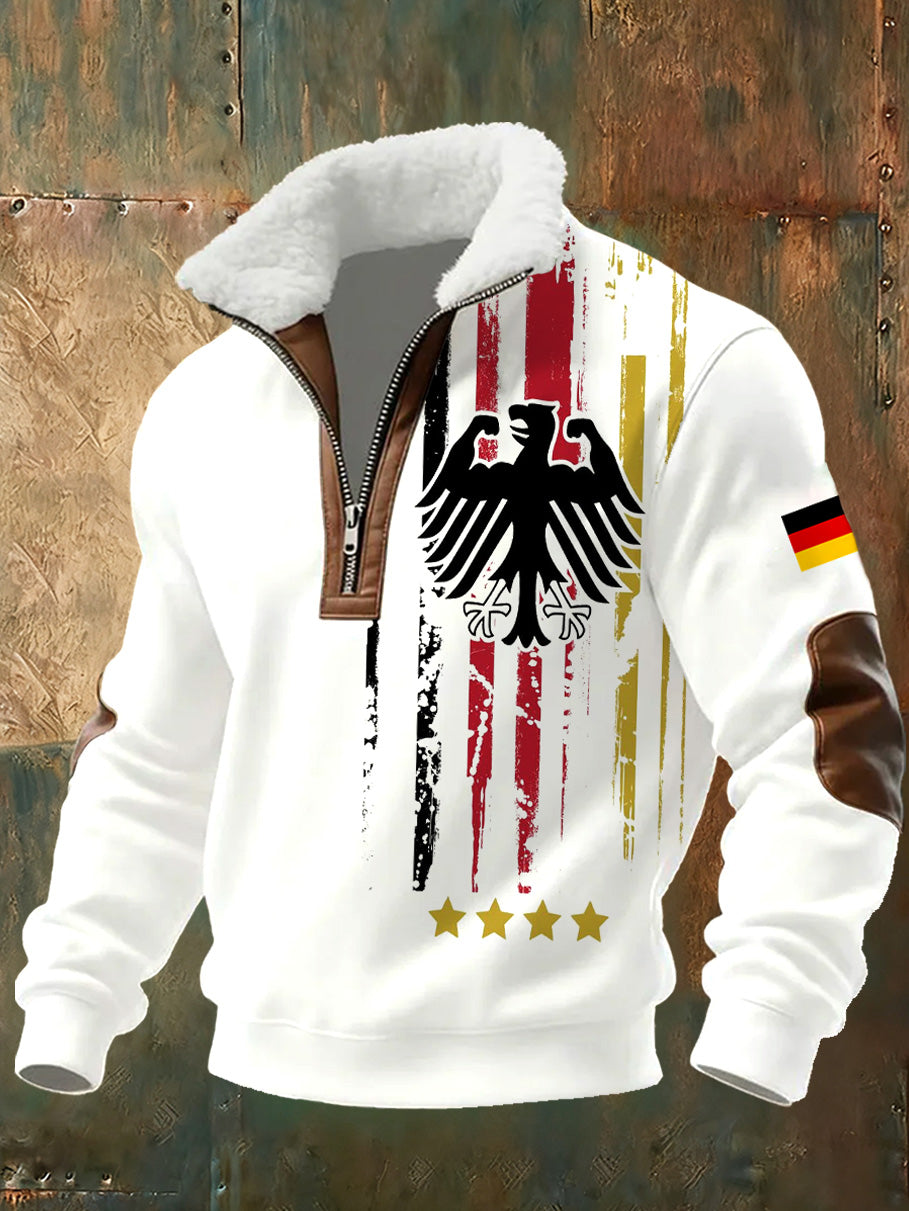 Herren-Sweatshirt mit deutschem Vintage-Kunstdruck