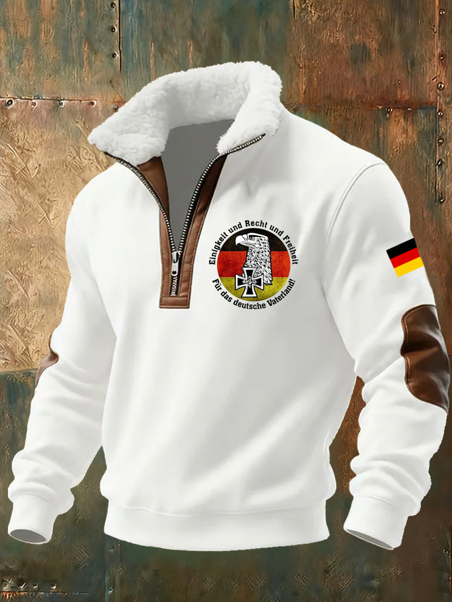 Herren-Sweatshirt mit deutschem Vintage-Kunstdruck