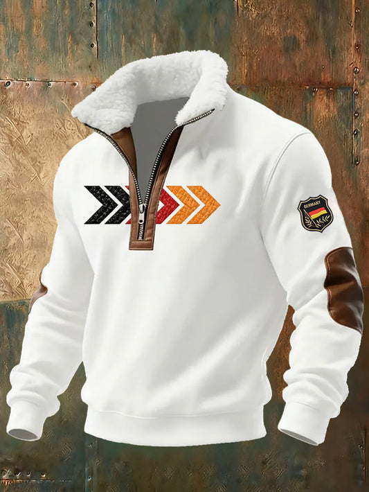 Herren-Sweatshirt mit deutschem Vintage-Kunstdruck