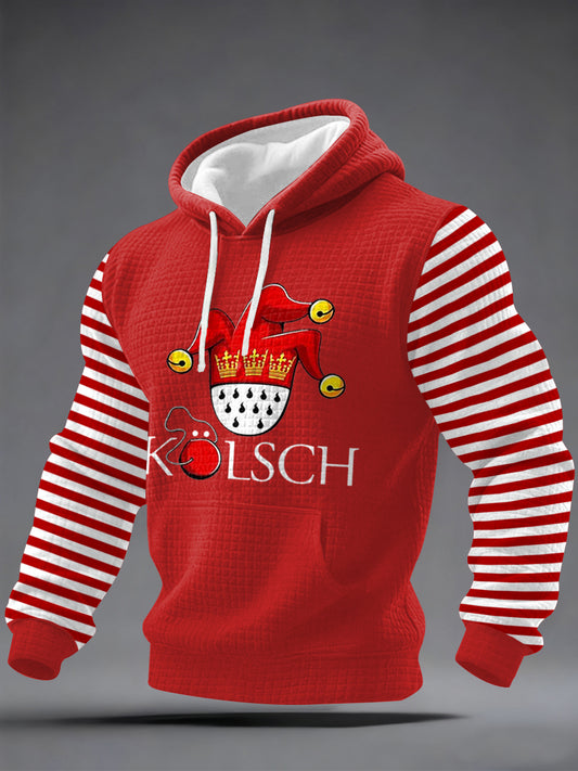 Cologne Carnival Print für Herren lässig kariert Hoodie