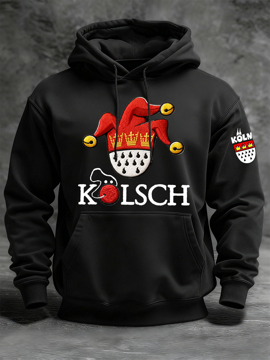 Langärmliges Sweatshirt mit Kapuze für Herren Kölner Karneval bedruckt