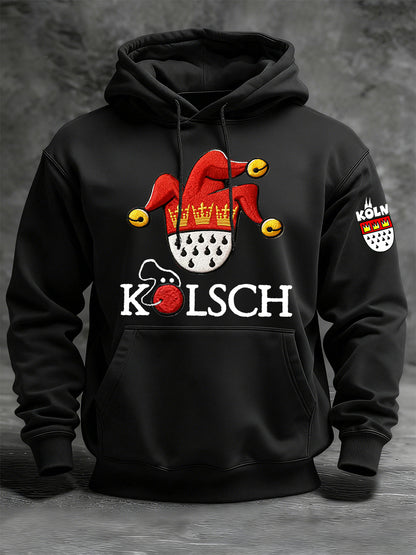 Langärmliges Sweatshirt mit Kapuze für Herren Kölner Karneval bedruckt