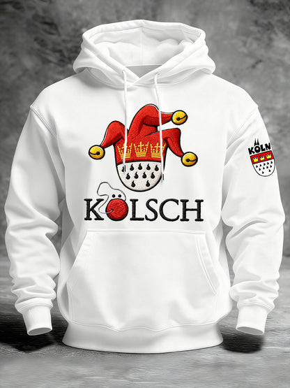 Langärmliges Sweatshirt mit Kapuze für Herren Kölner Karneval bedruckt